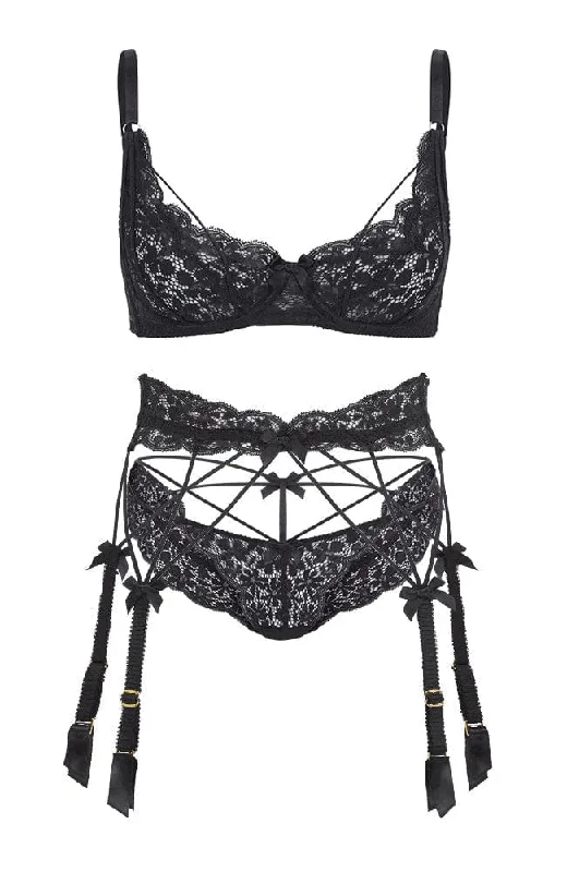 Dedee Bra, Suspender and Brief Set