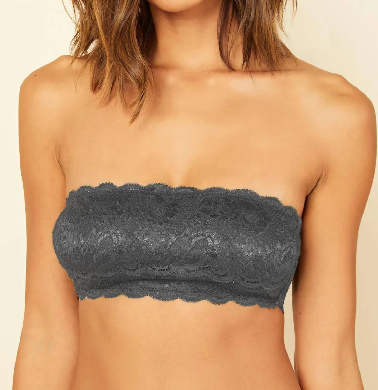 Never Say Never Flirtie Bandeau Bra In Anthracite