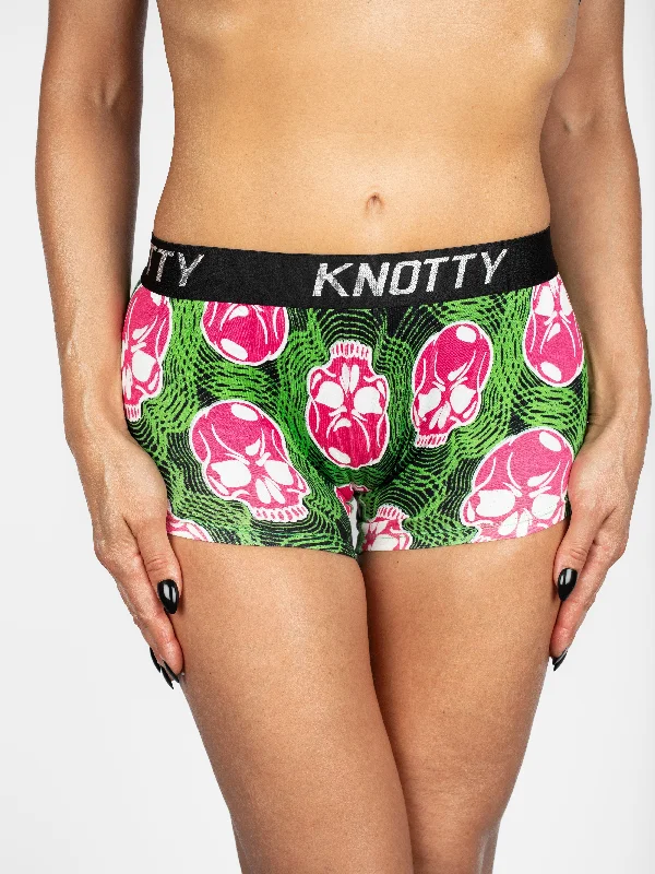 AiraModal™ Hypnotic Skull Glowing Boyshort