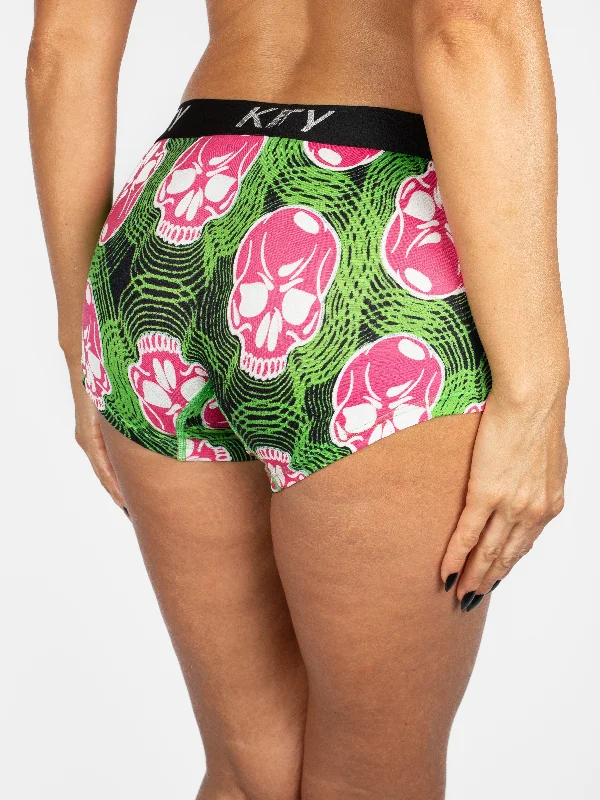 AiraModal™ Hypnotic Skull Glowing Boyshort