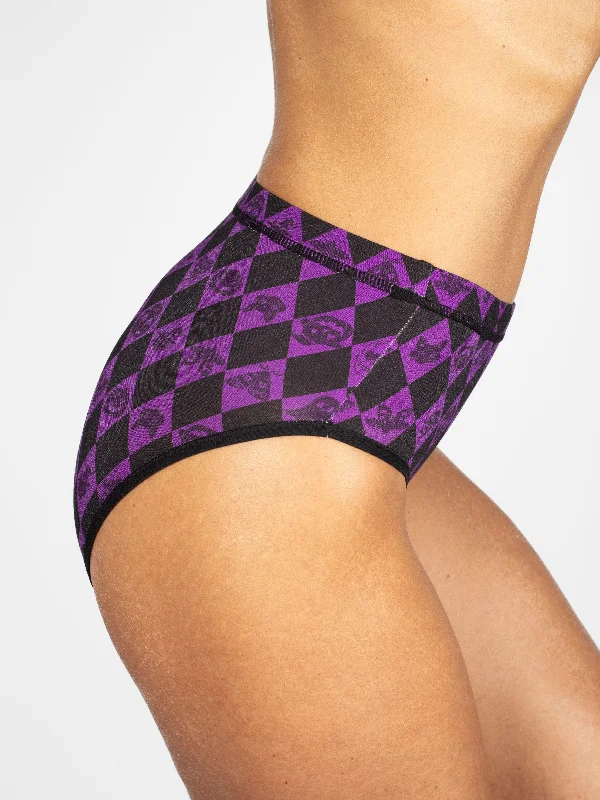 AiraModal™ Purple Harlequin High-Rise Brief