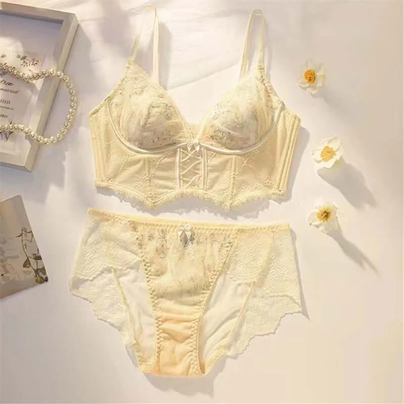 Beige Bra Set / S