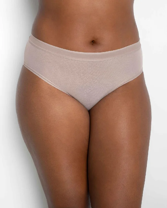 Curvy Couture Mesh High Cut Brief