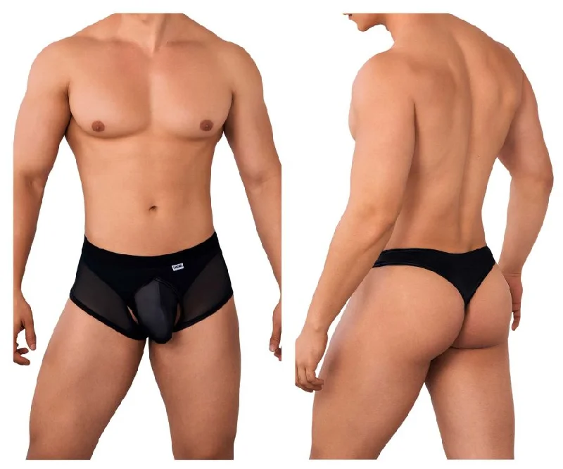 CandyMan 99629 Trunk and Thong Set Black