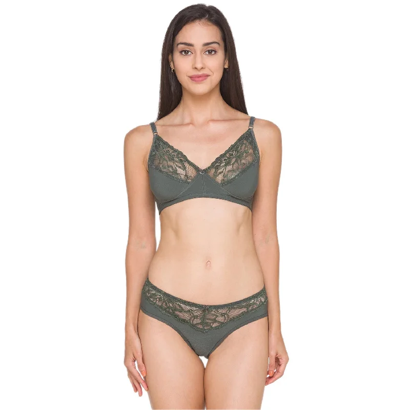 Women Lace Lingerie Set CSINSET01 Grey