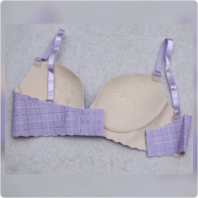 Check Soft Padded Bra Set With Premium Quality