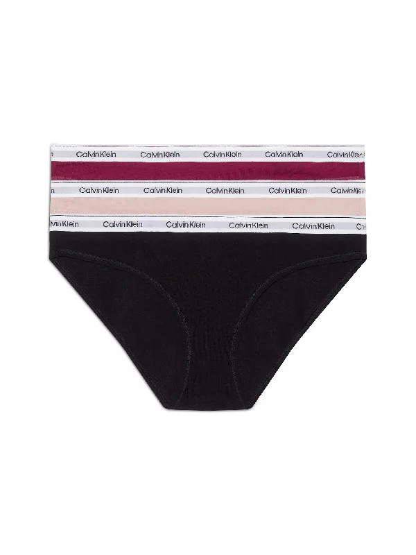 CALVIN KLEIN - 3 PACK MODERN LOGO BRIEF - PURPLE/SUBDUED/BLACK