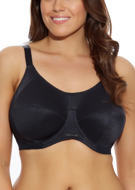 Energise EL8041 Sports Bra with J-Hook (Black)