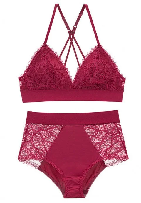 Elegance Lace Racerback Bra set