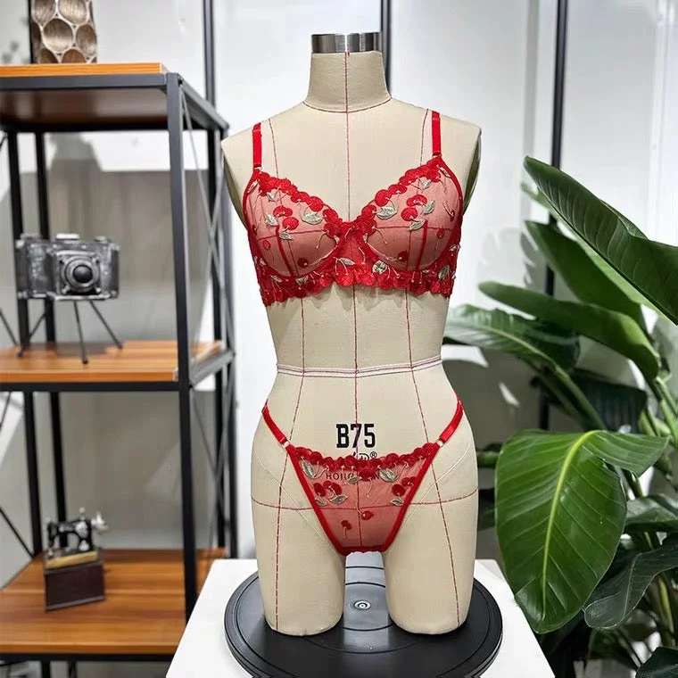 Floral Sheer Cup Lingerie Set