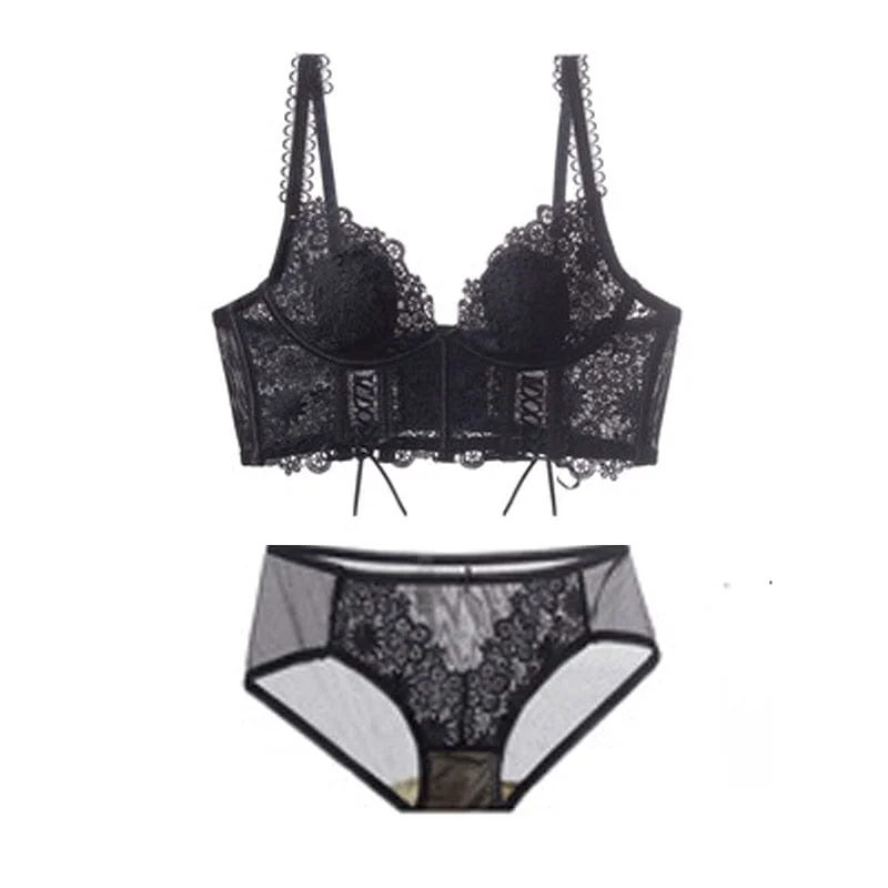 Joelle Push Up Lace Bra Set with Matching Bandage Panty