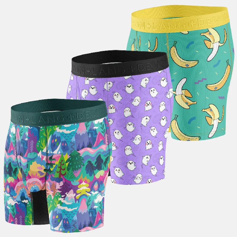 Journey Boxer Brief - Multi-Packs - Fantasy Mountain/Cute Ghosts/Banana