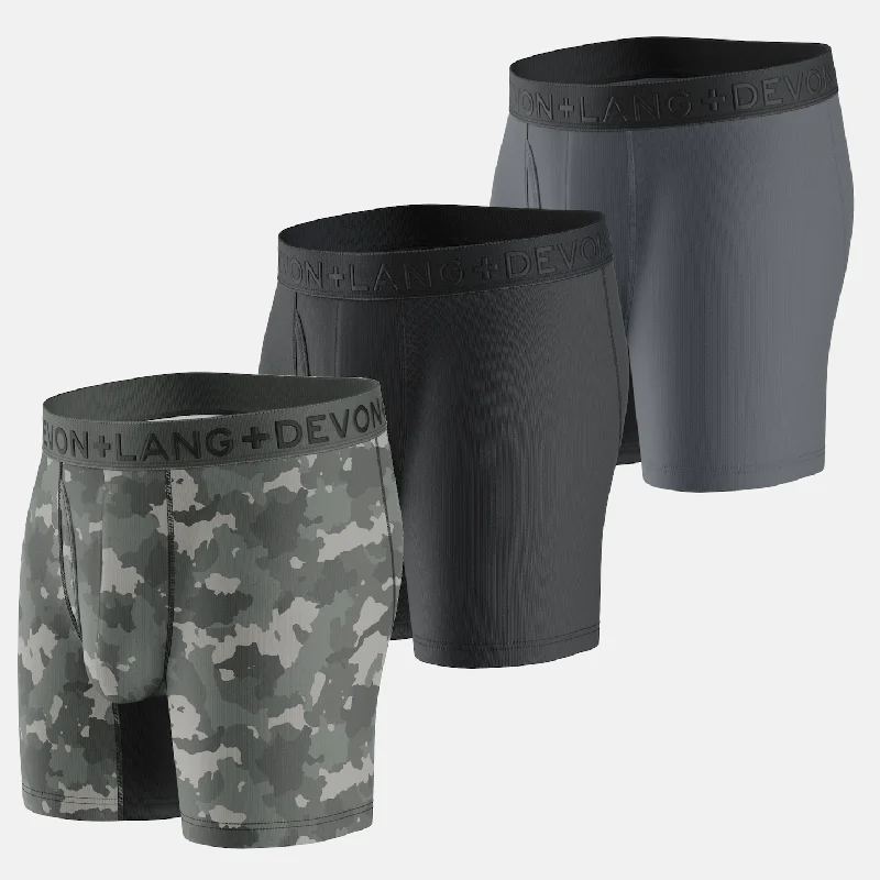 Journey Boxer Brief - Multi-Packs - Grey Camo/Obsidian/Slate Grey