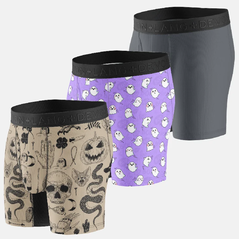 Journey Boxer Brief - Multi-Packs - Spooky/Cute Ghosts/Slate Grey