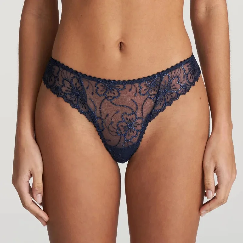 Marie Jo Jane Thong In Velvet Blue