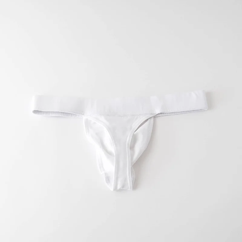 organic cotton thong - white