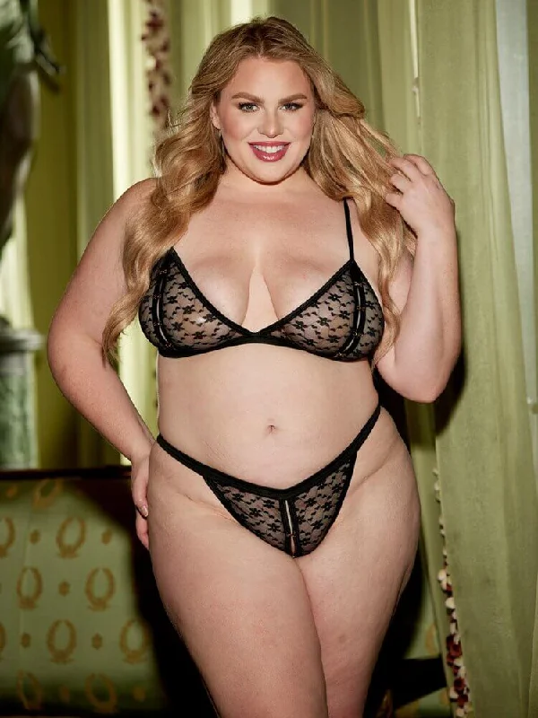 Plus Size Vixen Lace Bra Set