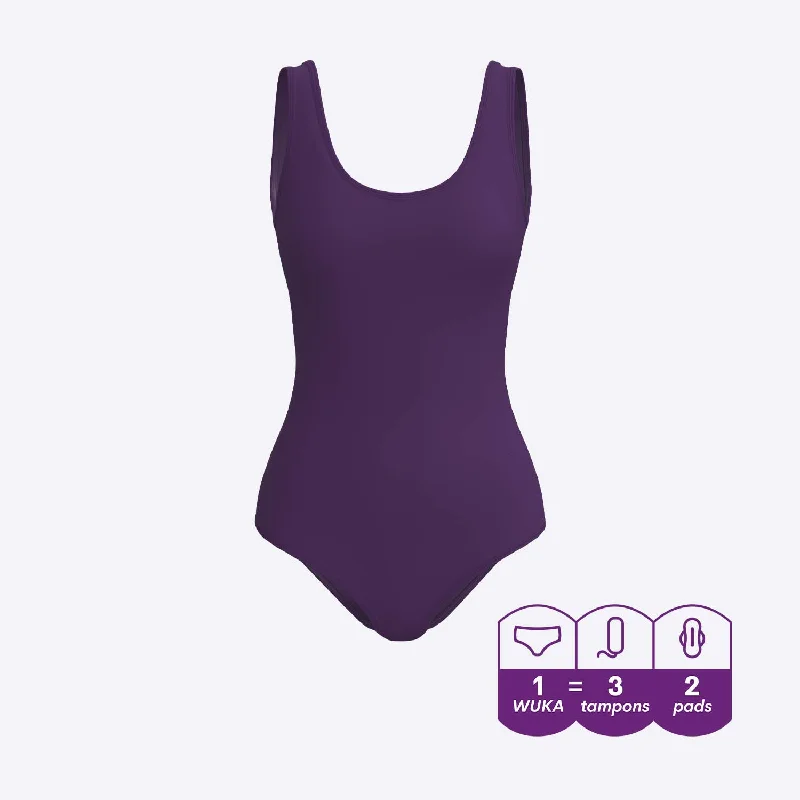 WUKA Scoop Back Period Swimsuit - Purple