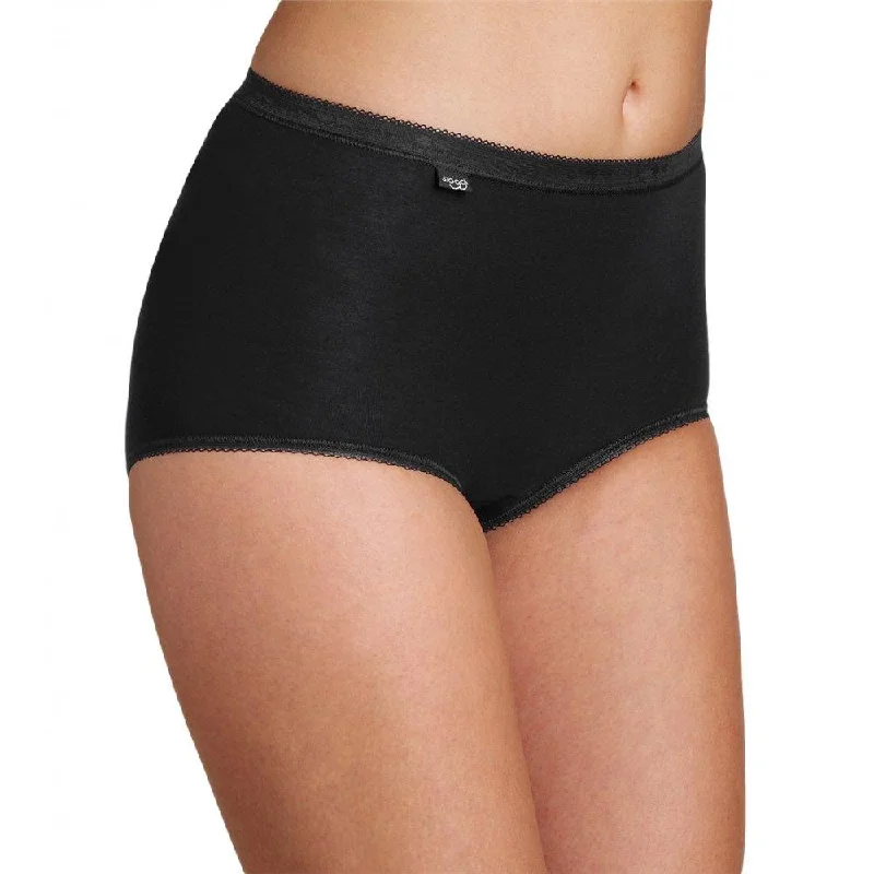 Sloggi Ladies Black Maxi Briefs 4 Pack