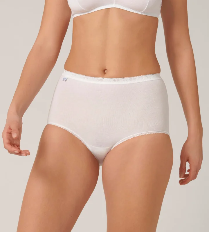 Sloggi Basic+ Maxi Brief 4 Pack - White