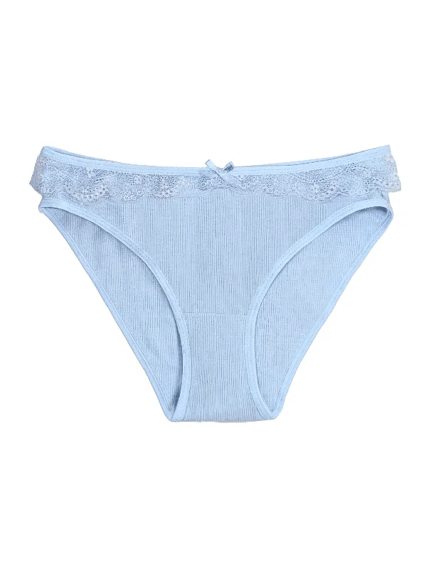 AiraModal™ Strappy Sky-Blue Ribbed Brief