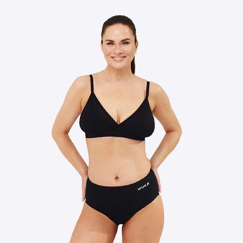 WUKA Stretch Seamless Midi Brief - Light Flow  Black