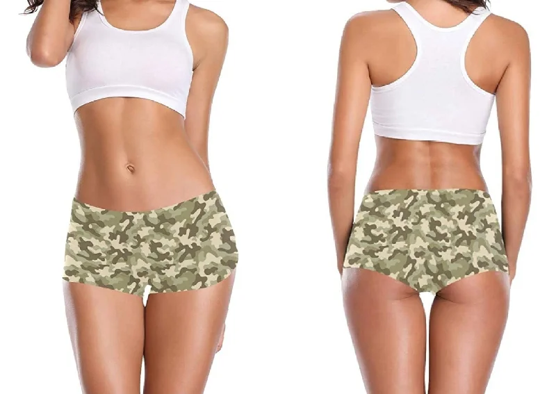 Military Inspired Camouflage Boyshort Panties