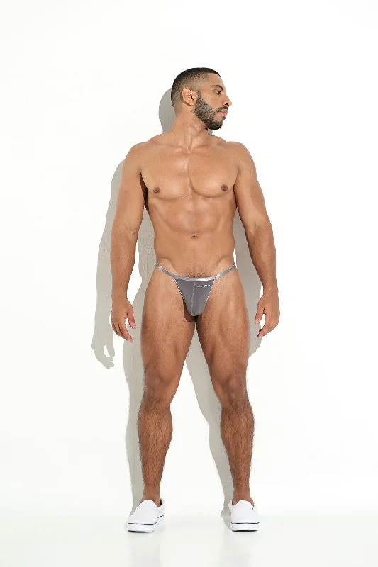 MIDDLE THONG TANGA HILO HOMBRE GRIS MICROFIBRA BLOKES