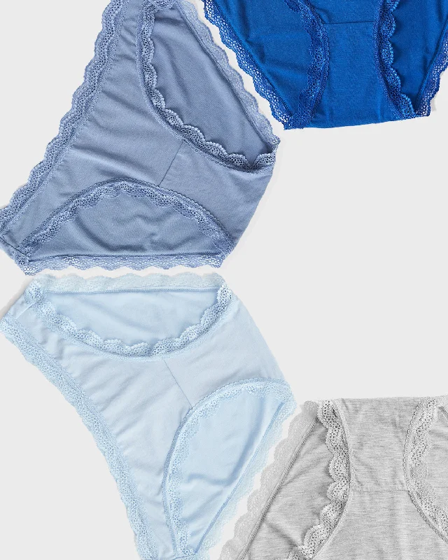 The Original Brief Four Pack - Basics Blue