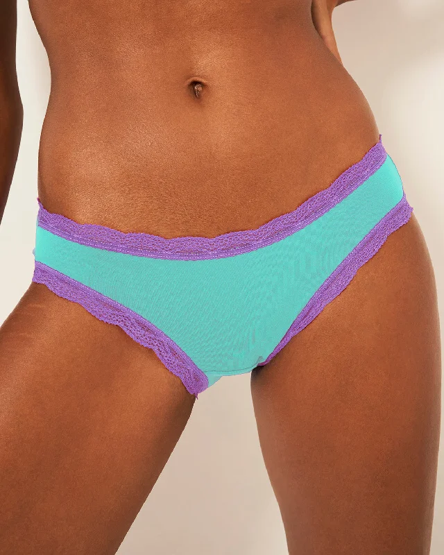 The Original Brief - Neon Mint and Purple