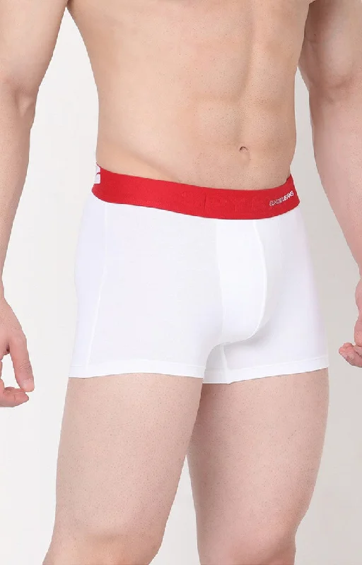 Underjeans By Spykar Men White Solid Trunks