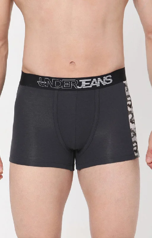 Grey Cotton Trunk for Men Premium- UnderJeans by Spykar