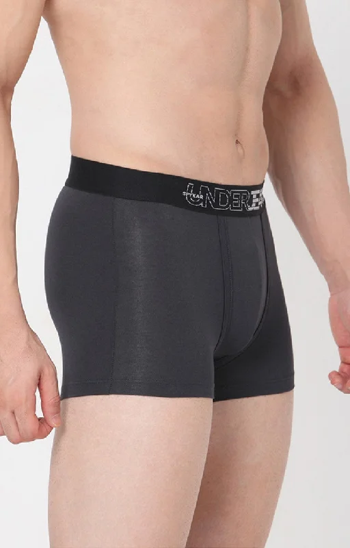 Grey Cotton Trunk for Men Premium- UnderJeans by Spykar