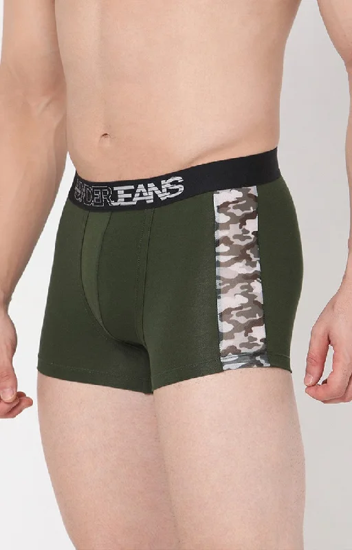 Olive Cotton Trunk for Men Premium- UnderJeans by Spykar