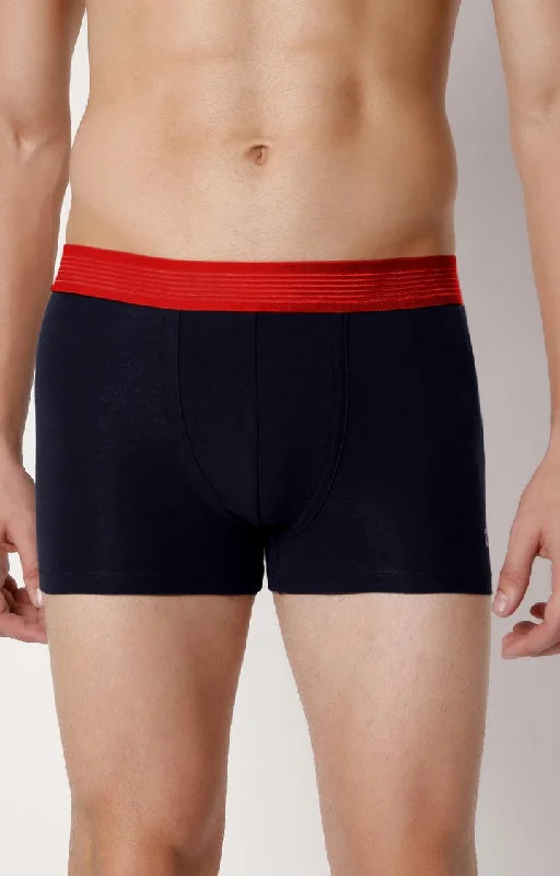 Underjeans by Spykar Men Premium Navy Cotton Blend Trunk