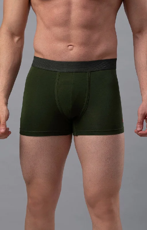 Underjeans by Spykar Men Premium Olive Cotton Blend Trunk