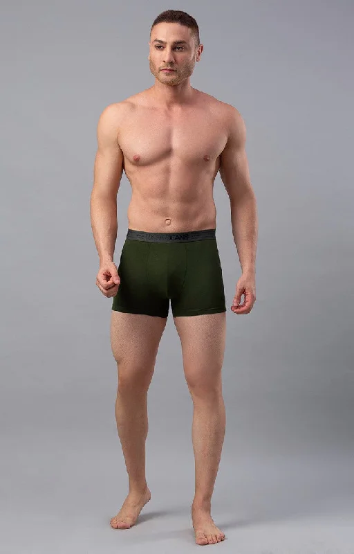 Underjeans by Spykar Men Premium Olive Cotton Blend Trunk