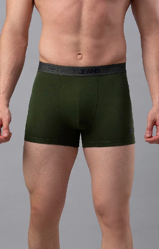 Underjeans by Spykar Men Premium Olive Cotton Blend Trunk