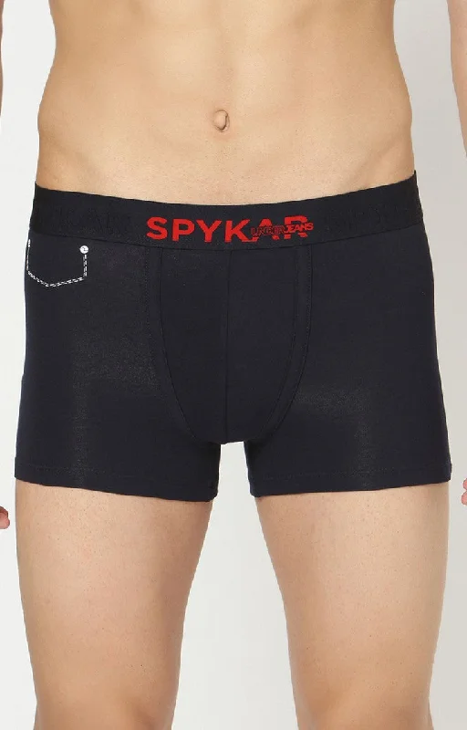 Underjeans by Spykar Men Premium Navy Cotton Blend Trunk