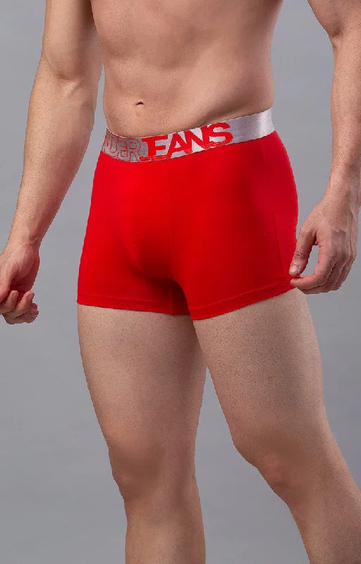 Underjeans by Spykar Men Premium Red Cotton Blend Trunk