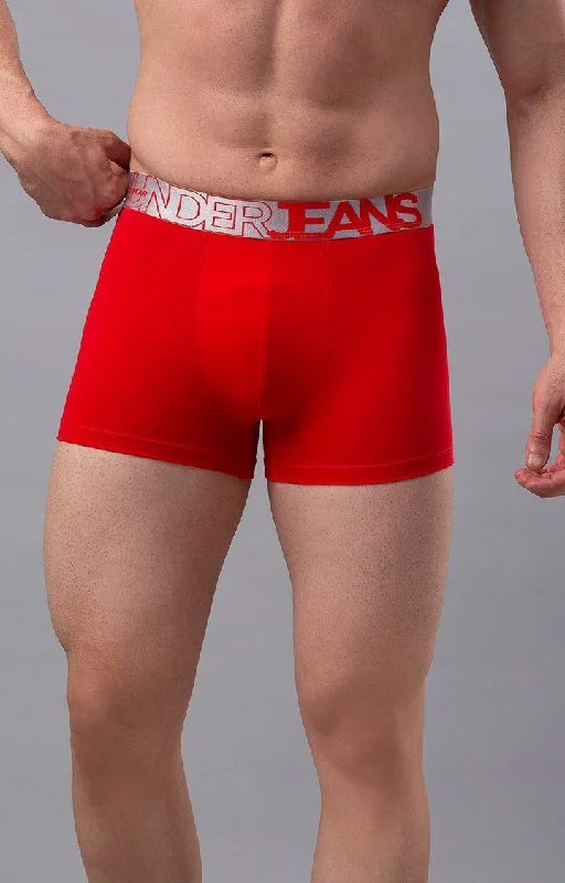 Underjeans by Spykar Men Premium Red Cotton Blend Trunk