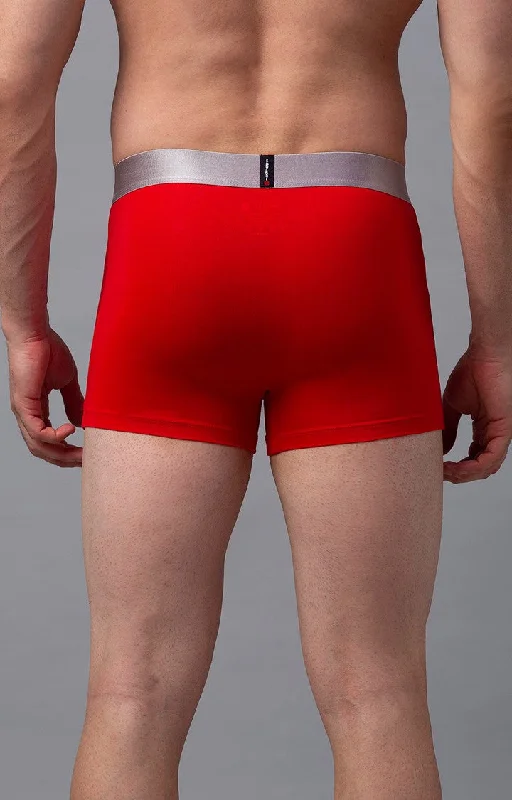 Underjeans by Spykar Men Premium Red Cotton Blend Trunk