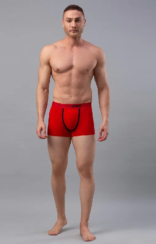 Underjeans by Spykar Men Premium Red Cotton Blend Trunk