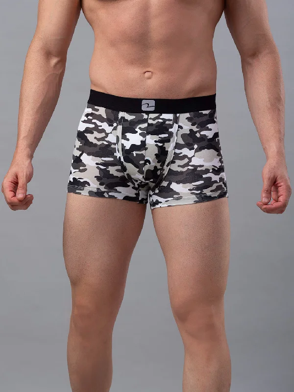 Men Premium Camo 1 Cotton Blend Trunk- UnderJeans by Spykar