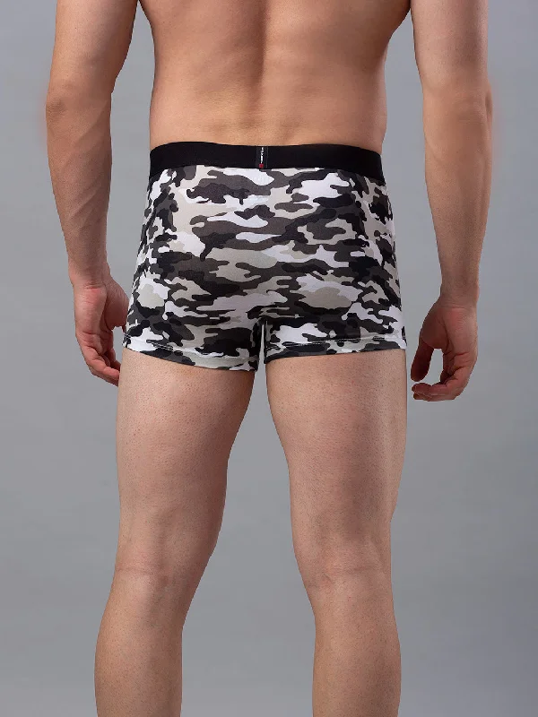 Men Premium Camo 1 Cotton Blend Trunk- UnderJeans by Spykar