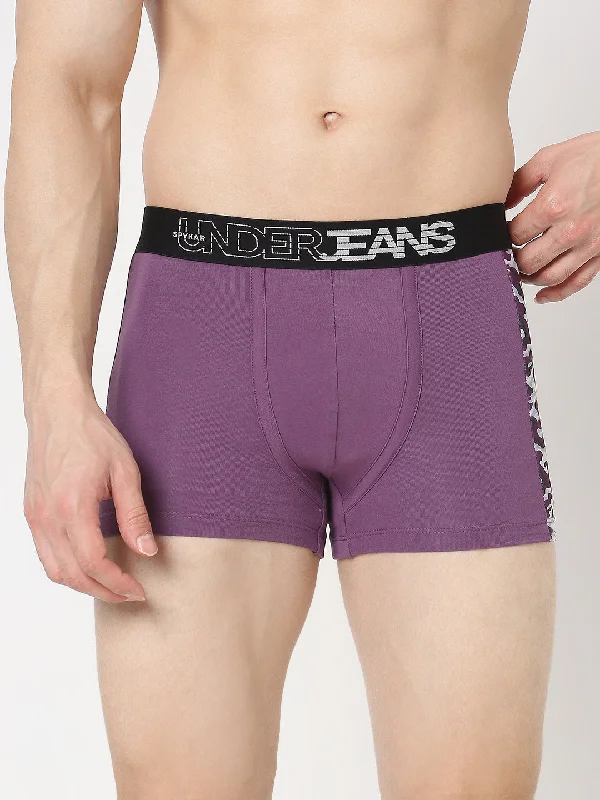 Underjeans by Spykar Men Premium Pack of 2 Black - Purple Trunk