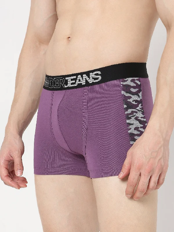 Underjeans by Spykar Men Premium Pack of 2 Black - Purple Trunk