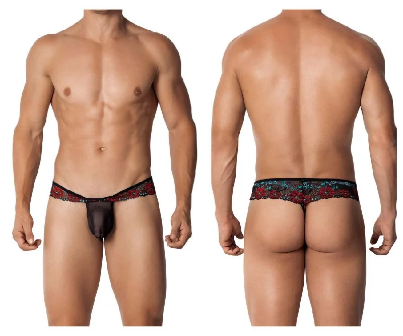 PPU Lace-Mesh Thongs