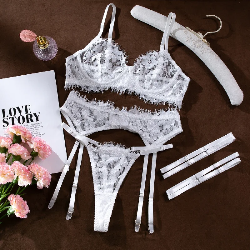 White Delicate Allure Lingerie Set