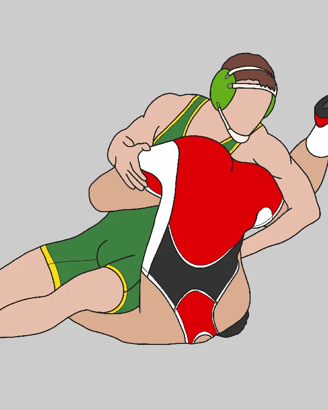 Wrestling Match Print